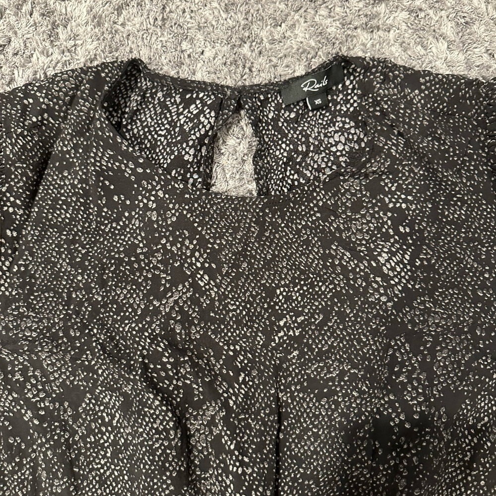 Rails Snakeskin Print Dress With Elastic Waist - image 3